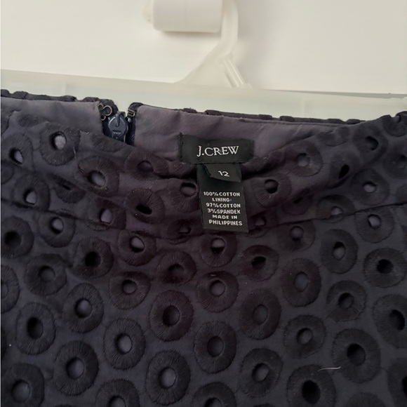 J. Crew Black Eyelet Pencil Skirt - Picture 2 of 3